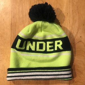 UNDER ARMOUR Pom hat, highlighter yellow/blue